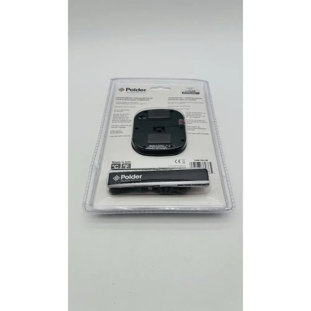 New Polder Digital In-Oven Thermometer & Timer THM-362-86 New Sealed